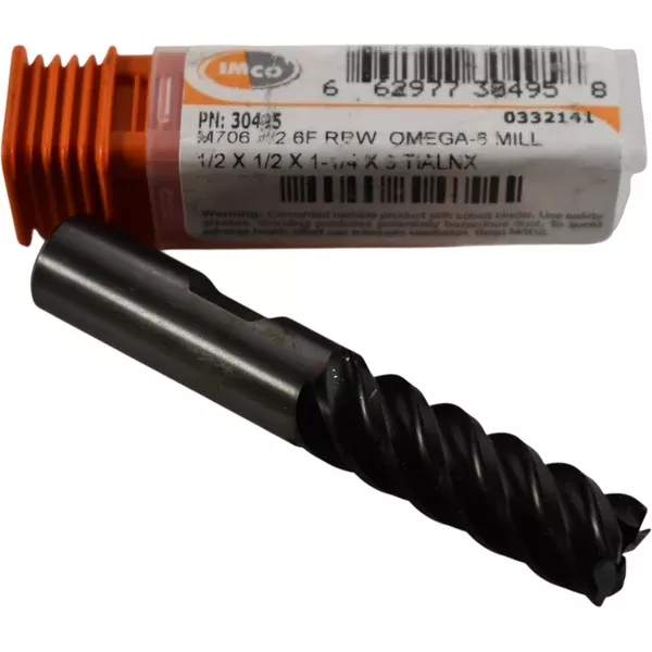 new-imco-30495-m706-1-2-end-mill-6f-altin-solid-carbide NEW IMCO 30495 M706 1/2'' End Mill 6F AlTiN Solid Carbide