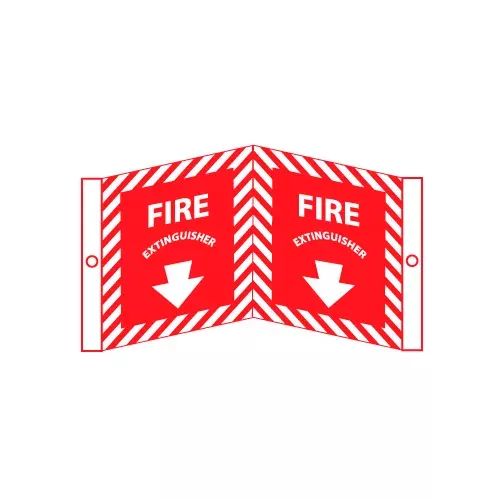 nmc-fire-visi-vinyl-sign-fire-extinguisher-9-w-x-6-h-gray NMC Fire Visi Vinyl Sign, Fire Extinguisher, 9"W x 6"H, Gray