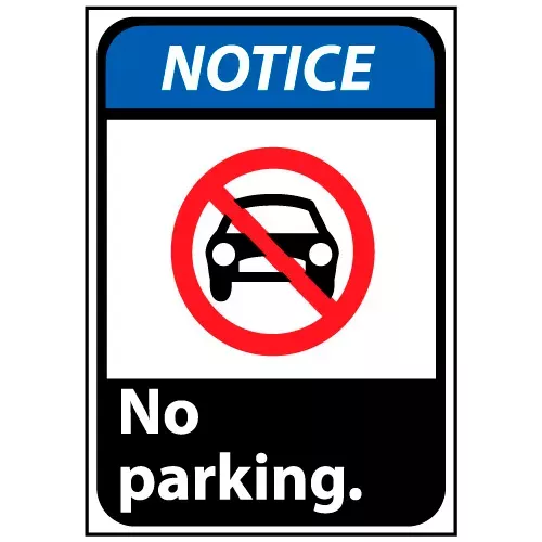 notice-sign-14x10-rigid-plastic-no-parking Notice Sign 14x10 Rigid Plastic - No Parking