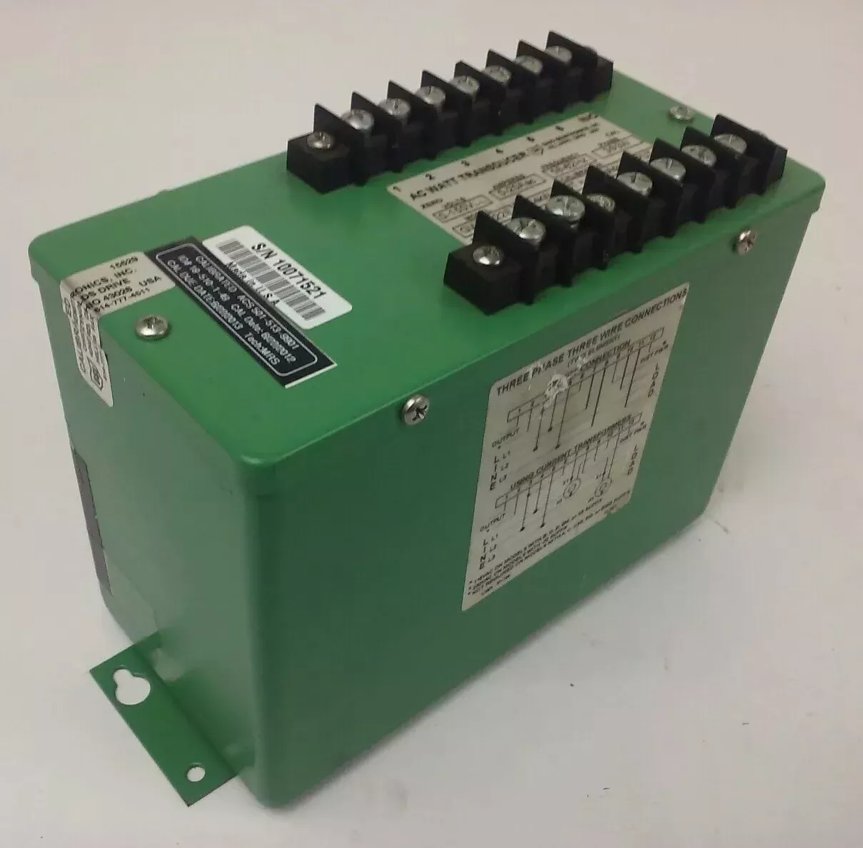 ohio-semitronic-gw5-022e-ac-watt-tranducer-3ph-3w-two-element-0-150v-0-20a OHIO SEMITRONIC, GW5-022E AC WATT TRANDUCER, 3PH, 3W, TWO ELEMENT, 0-150V, 0-20A