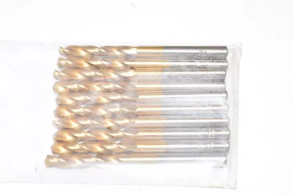 Pack of 10 NEW Coated HSS 5/32'' Jobber Twist Drill Bits Set