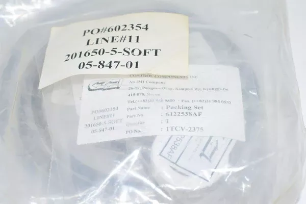 pack-new-control-components-201650-5-6122538af-packing-set-seals-gaskets Pack of NEW Control Components 201650-5 6122538AF Packing Set Seals Gaskets