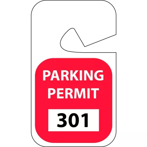 parking-permit-red-rearview-301-400 Parking Permit - Red Rearview 301 - 400
