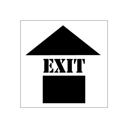 plant-marking-stencil-20x20-exit-w-up-arrow Plant Marking Stencil 20x20 - Exit w/ Up Arrow