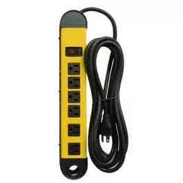 power-strip-6-outlet-metal Power Strip, 6-Outlet, Metal