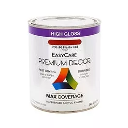 premium-decor-fiesta-red-gloss-enamel-paint-qt Premium Decor Fiesta Red Gloss Enamel Paint, Qt.