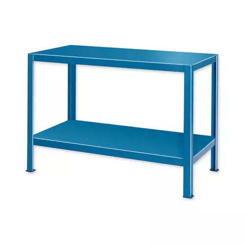 pucel-stationary-machine-table-w-2-shelves-72-w-x-34-d-blue Pucel Stationary Machine Table W/ 2 Shelves, 72"W x 34"D, Blue