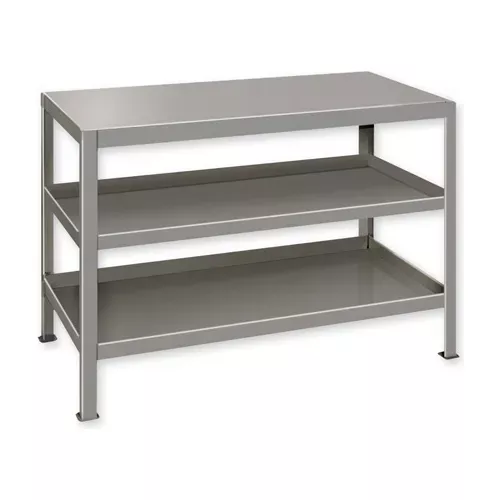 pucel-stationary-machine-table-w-3-shelves-30-w-x-24-d-gray Pucel Stationary Machine Table W/ 3 Shelves, 30"W x 24"D, Gray