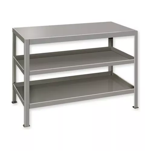pucel-stationary-machine-table-w-3-shelves-36-w-x-24-d-gray Pucel Stationary Machine Table W/ 3 Shelves, 36"W x 24"D, Gray