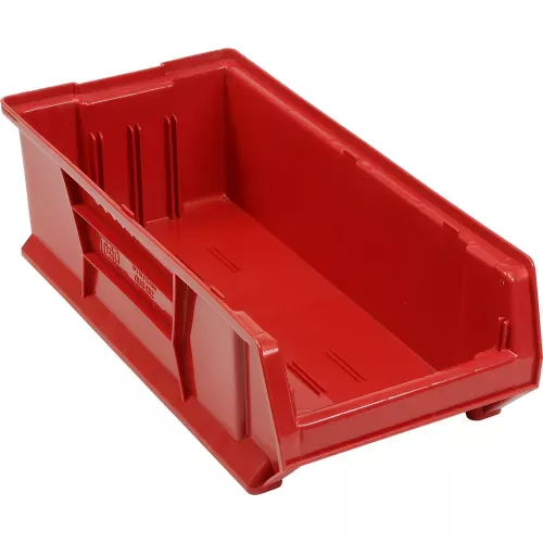 quantum-storage-plastic-hulk-stacking-bin-24-l-x-11-w-x-7-h-red-pkg-qty-4 Quantum Storage Plastic Hulk Stacking Bin, 24"L x 11"W x 7"H, Red - Pkg Qty 4
