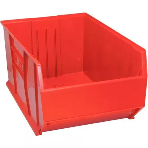 Quantum Storage Plastic Hulk Stacking Bin, 36"L x 23-7/8"W x 17-1/2"H, Red