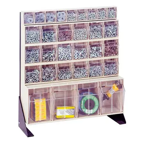 quantum-tip-out-bin-floor-stand-qfs124-31-single-sided-24-h-gray Quantum Tip Out Bin Floor Stand QFS124-31- Single Sided 24" H Gray