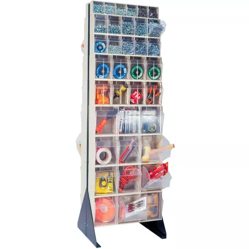 quantum-tip-out-bin-floor-stand-qfs270-72-double-sided-70-h-gray Quantum Tip Out Bin Floor Stand QFS270-72- Double Sided 70" H Gray