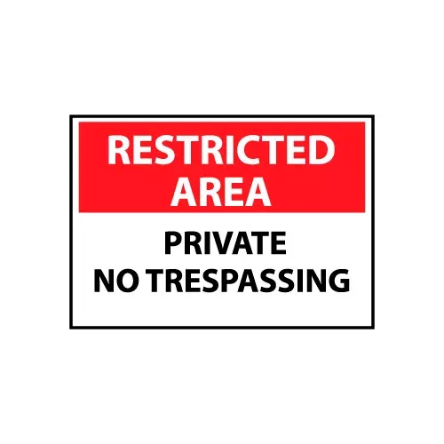 restricted-area-aluminum-private-no-trespassing Restricted Area Aluminum - Private No Trespassing