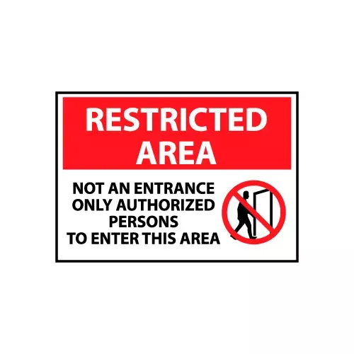 restricted-area-plastic-not-entrance-only-authorized-persons-to-enter Restricted Area Plastic - Not An Entrance Only Authorized Persons To Enter