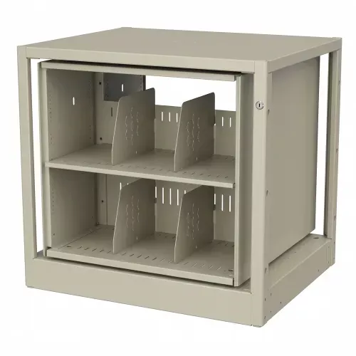 rotary-file-cabinet-adder-unit-letter-1-shelves-bone-white Rotary File Cabinet Adder Unit, Letter, 1 Shelves, Bone White