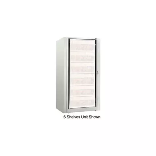 rotary-file-cabinet-components-base-starter-unit-letter-5-high-bone-white Rotary File Cabinet Components, Base Starter Unit, Letter, 5-High, Bone White
