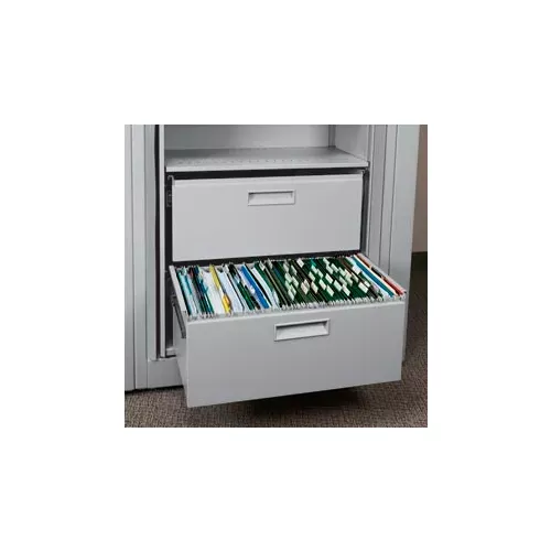 rotary-file-cabinet-components-letter-file-storage-drawer-locking-light-gray Rotary File Cabinet Components, Letter File/Storage Drawer, Locking, Light Gray