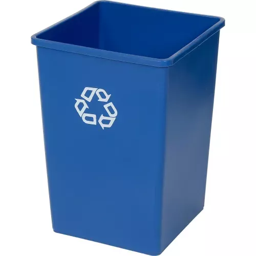 Rubbermaid Recycling Can, 35 Gallon, Blue