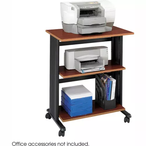 safco-products-1881cy-muv-three-level-adjustable-printer-stand-cherry Safco Products 1881CY Muv Three Level Adjustable Printer Stand - Cherry