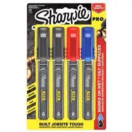 sharpie-pro-jobsite-markers-fine-point-4-ct Sharpie Pro Jobsite Markers, Fine Point, 4-Ct.