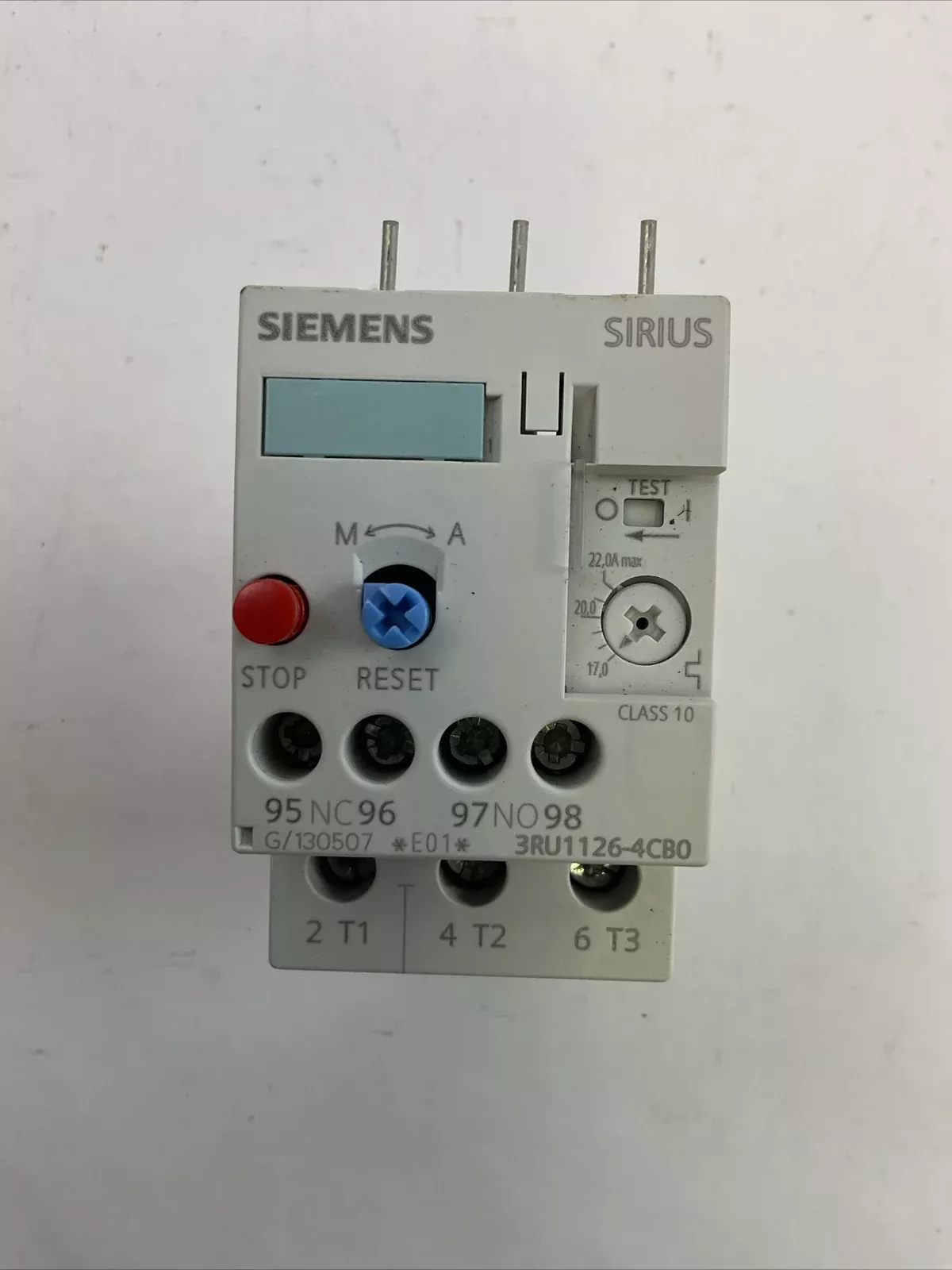 SIEMENS 3RU1126-4CB0 OVERLOAD RELAY 600VAC 60A