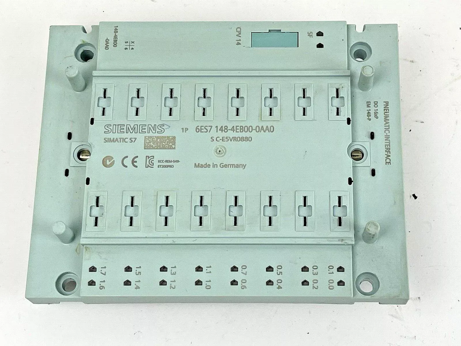 siemens-6es7-148-4eb00-0aa0-simatic-s7-pneumatic-interface-et-200-pro SIEMENS - 6ES7 148-4EB00-0AA0 - SIMATIC S7 PNEUMATIC INTERFACE FOR ET 200 PRO