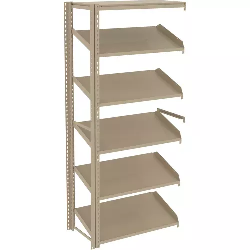Sloped Flow Shelving Add-On 36Wx 18D x 84H Tan