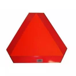 slow-moving-vehicle-emblem-poly-styrene-backing "Slow Moving Vehicle" Emblem, Poly-Styrene Backing