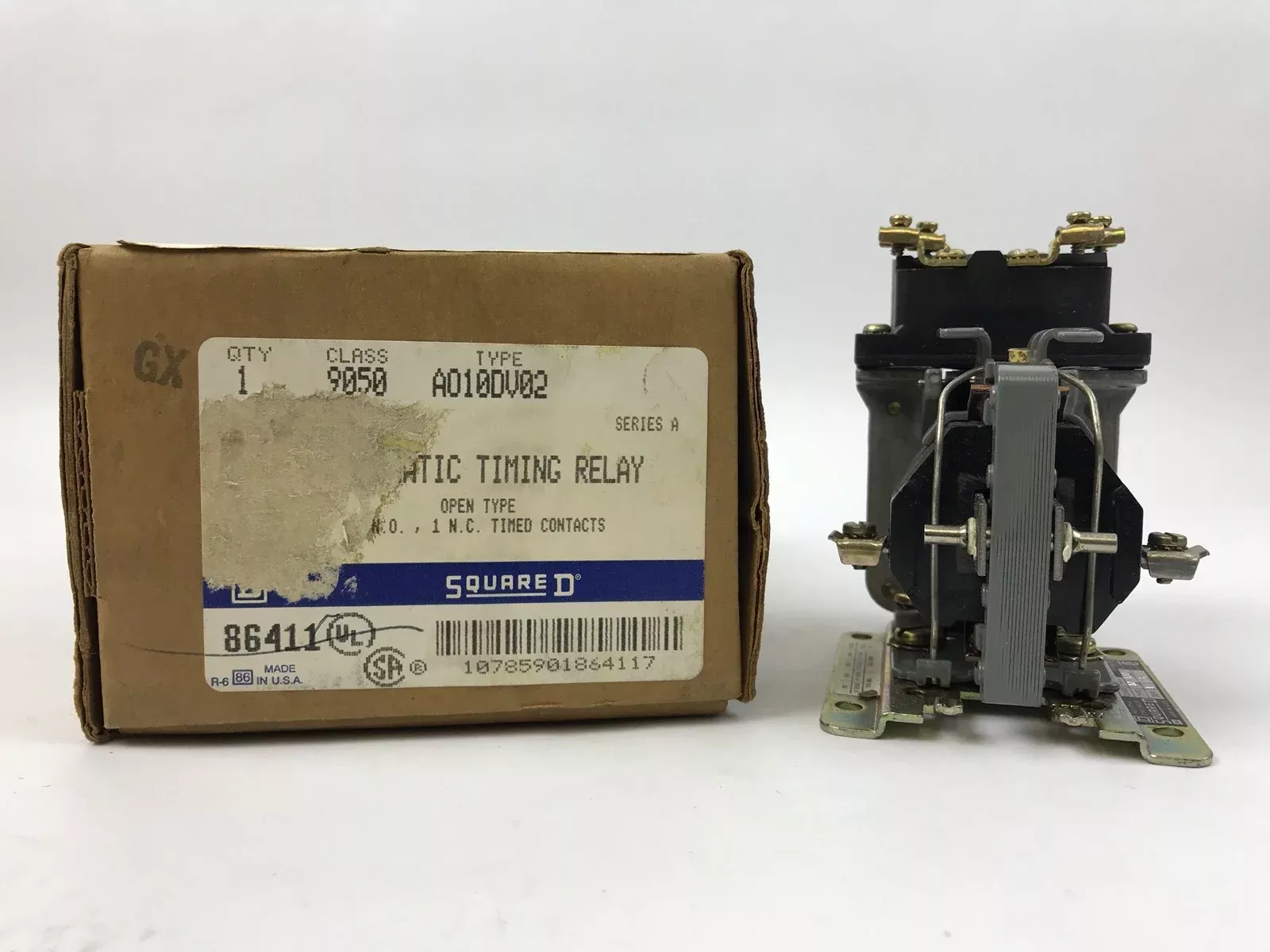 square-d-9050-ao10dv02-pneumatic-timing-relay-new SQUARE D 9050 AO10DV02 PNEUMATIC TIMING RELAY *NEW