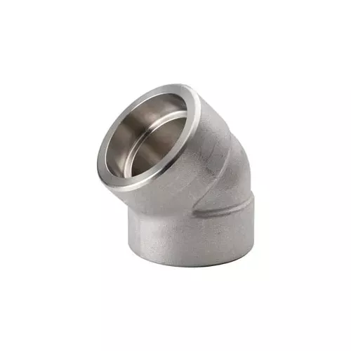 Ss 304/304l Forged Pipe Fitting 1/2" 45 Degree Elbow Socket Weld - Pkg Qty 8