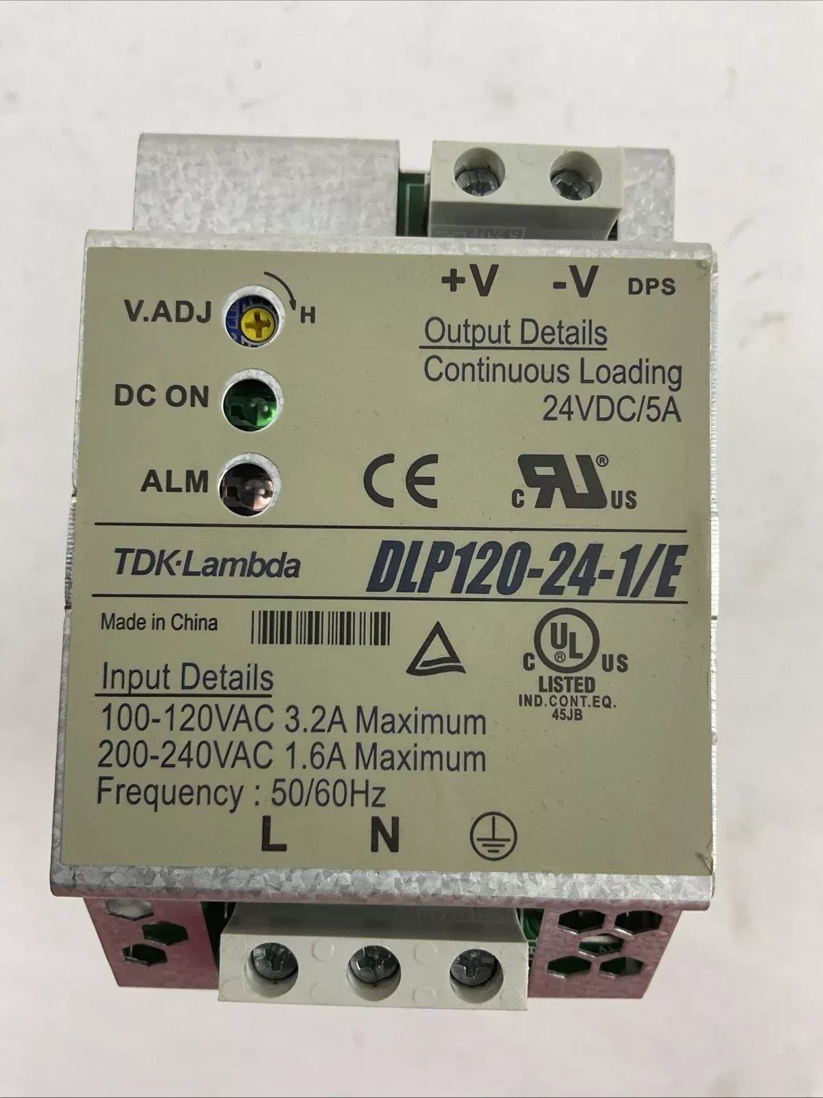 tdk-lambda-dlp120-24-1-e-power-supply-output-24vdc-5a-input-100-120-200-240vac TDK-LAMBDA DLP120-24-1/E POWER SUPPLY OUTPUT 24VDC 5A INPUT 100-120/200-240VAC
