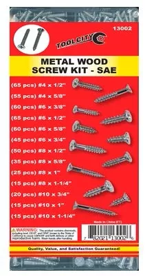 Tool City Metal Wood Screw Kit Kit - SAE