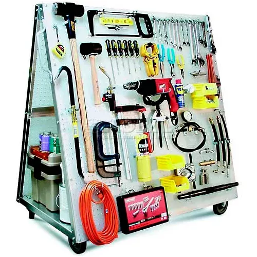 triton-products-heavy-duty-polypropylene-pegboard-mobile-tool-cart Triton Products Heavy-Duty Polypropylene Pegboard Mobile Tool Cart