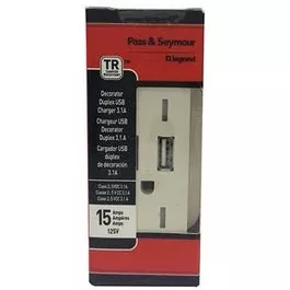 usb-charger-2-outlet-white-15-amp USB Charger, 2-Outlet, White, 15-Amp