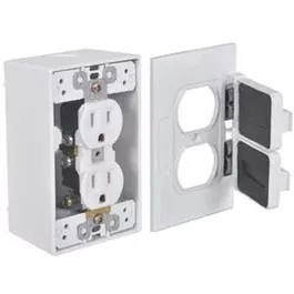 White Duplex Outlet Kit