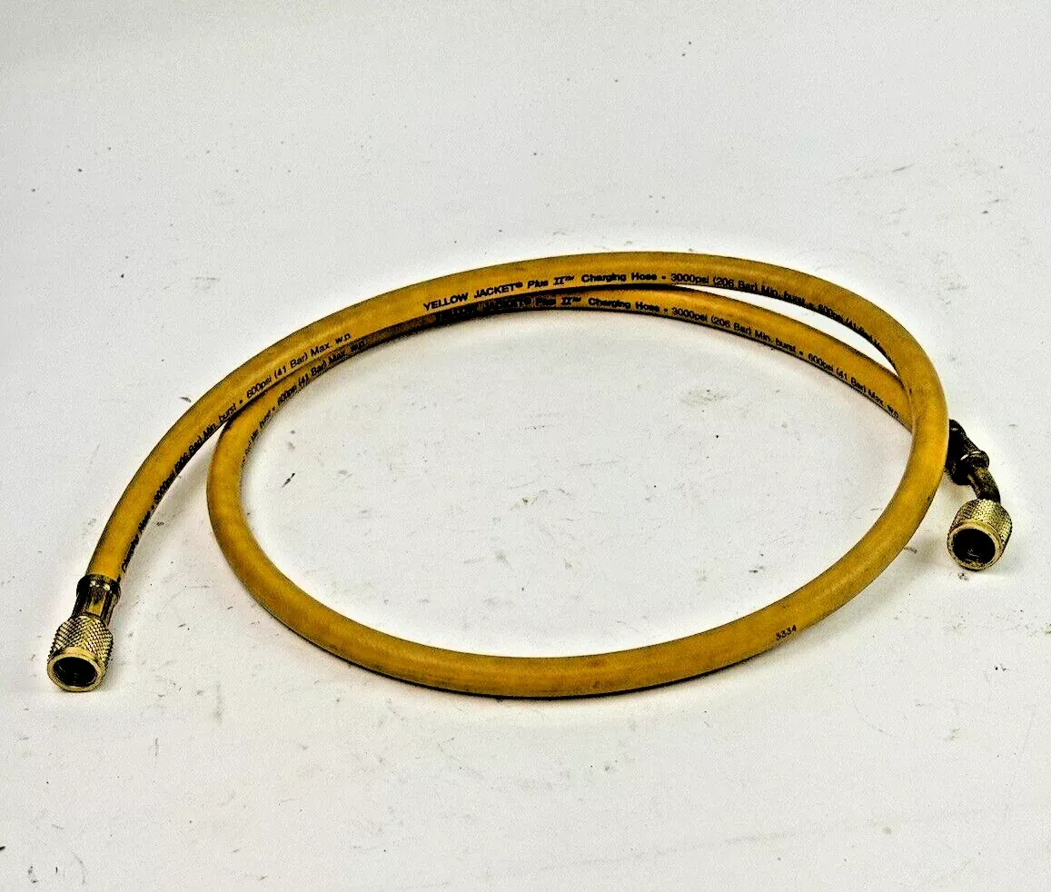 yellow-jacket-plus-ii-60-1-4-charging-hose-yellow-3000-psi-600-psi YELLOW JACKET - PLUS II 60" 1/4" CHARGING HOSE - YELLOW - 3000 PSI / 600 PSI